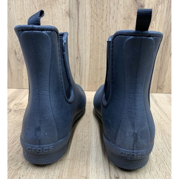 CROCS Freesail Chelsea Dual Comfort Black Rain Boots Waterproof Women's Size 8 - Picture 7 of 15